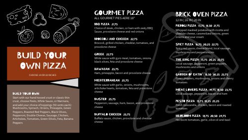 Create Your Own Pizza Digital Menu Board page 2 preview