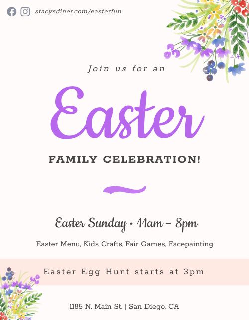 Tasteful Easter Celebration Flyer