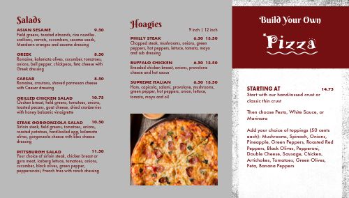 Casual Pizza Digital Menu Board page 1 preview