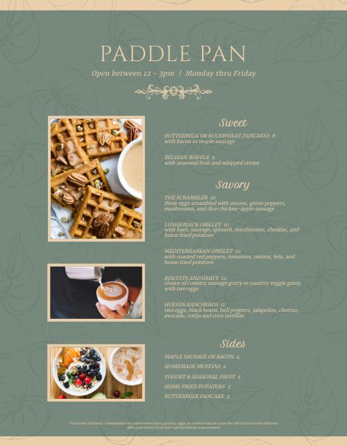 Fall Breakfast Menu page 1 preview