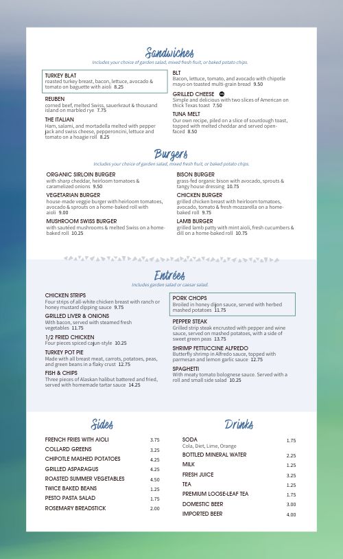 Classy Cafe Menu page 2 preview