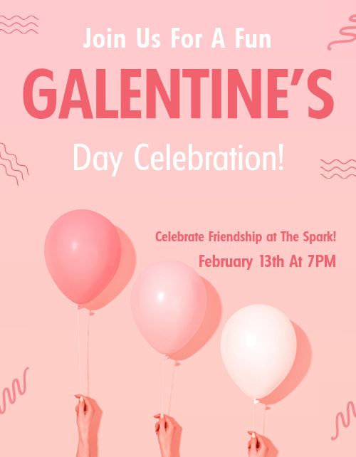 Galentines Celebration Flyer page 1 preview