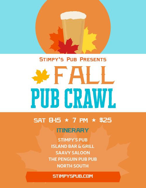 Fall Pub Crawl Flyer