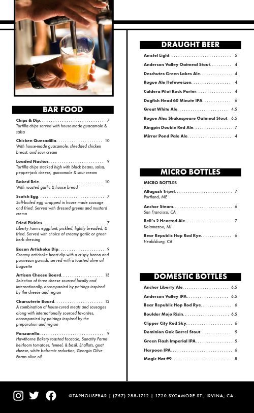 Bar Menu Idea page 2 preview
