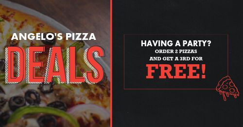 Pizza Party Deal Facebook Post