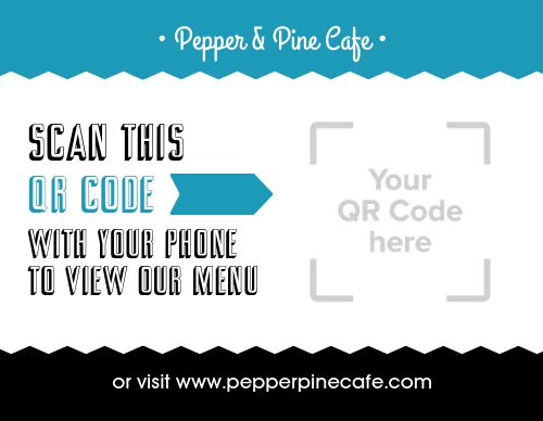 Cafe QR Code Flyer page 1 preview