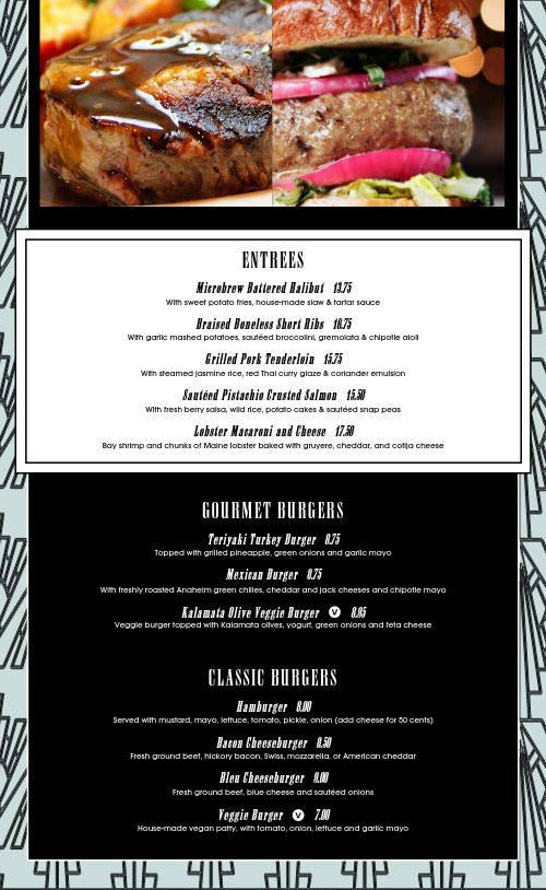 Abstract American Menu page 2 preview