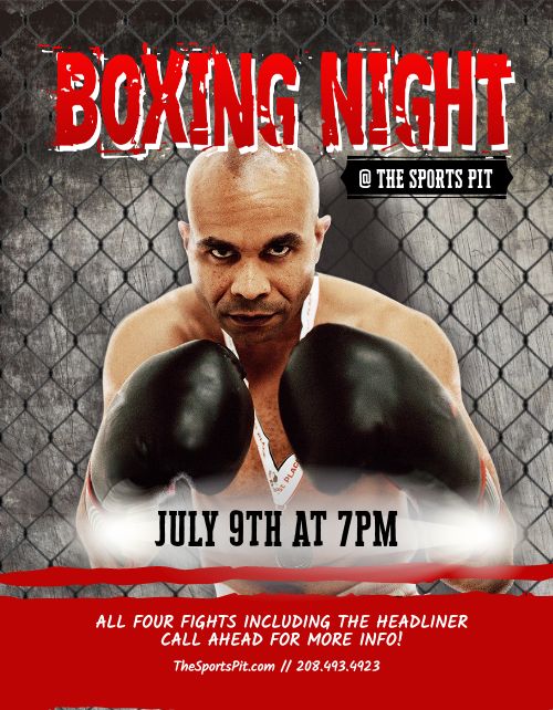 Red Boxing Night Flyer