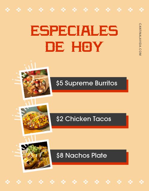 Mexican Food Specials Flyer