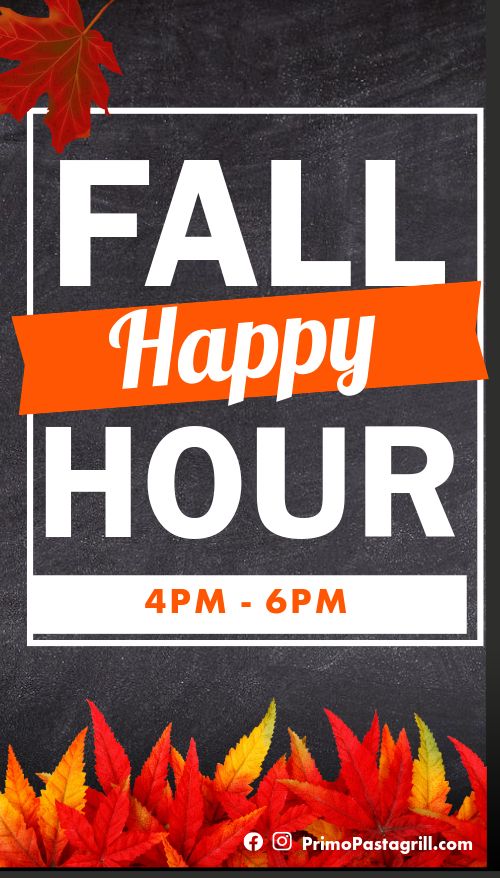Fall Happy Hour Digital Marketing Board page 1 preview