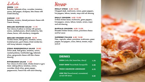 Simple Pizzeria Digital Menu Board page 1 preview