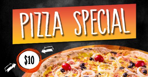 Black Pizza Specials FB Post