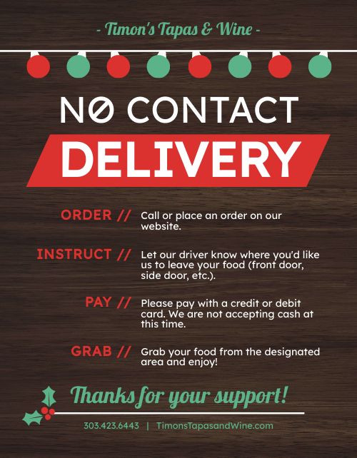 Holiday Delivery Sign