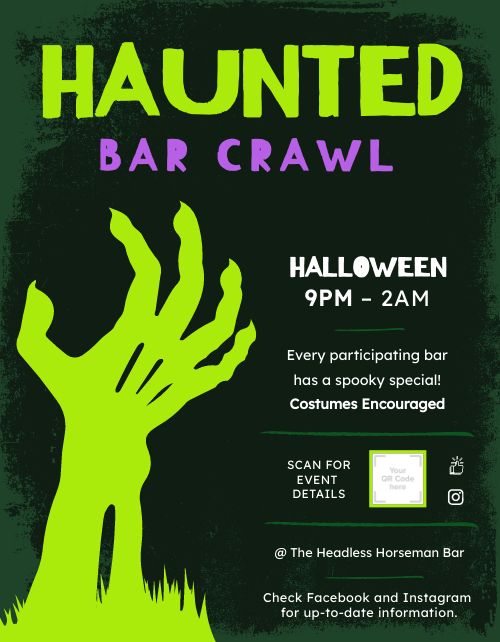 Halloween Bar Crawl Flyer