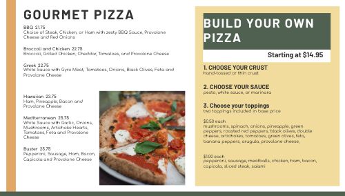 Pizza Digital Menu Board page 2 preview