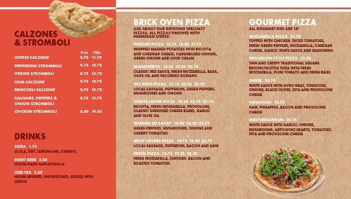 Brick Oven Pizza Digital Menu Board