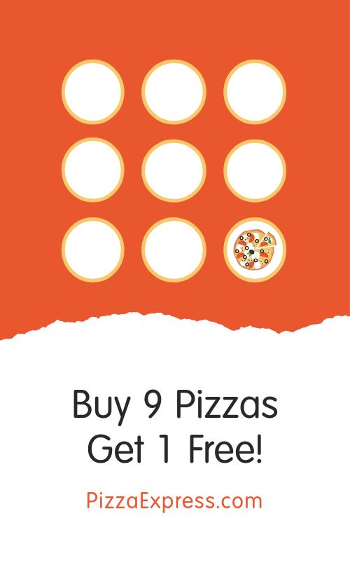 Red Pizzeria Loyalty Card