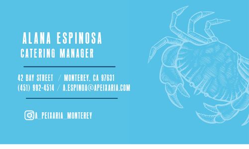 Easy Design Seafood Business Card