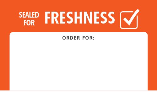 Freshness Takeout Food Label