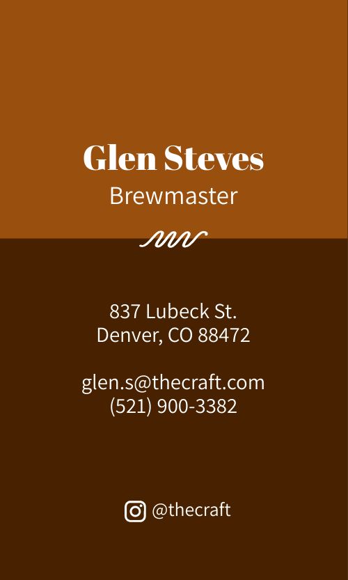 Easy Design Beer Business Card
