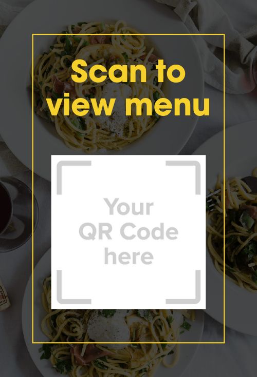 Pasta QR Code Table Tent
