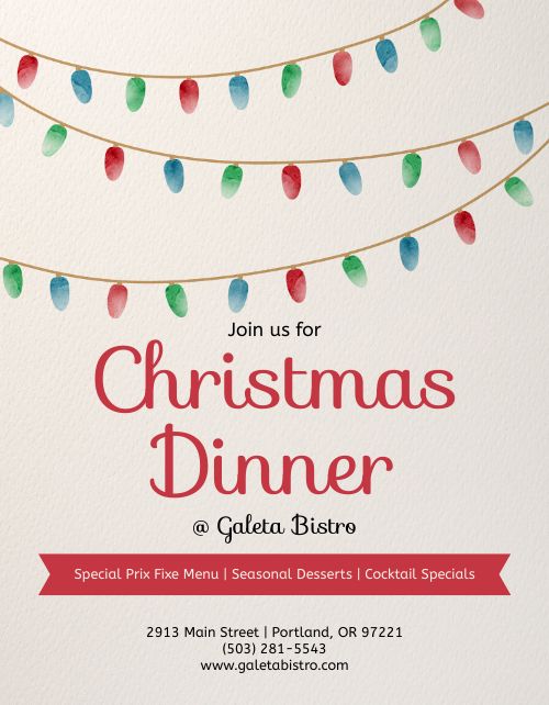 Christmas Special Meal Flyer Template by MustHaveMenus