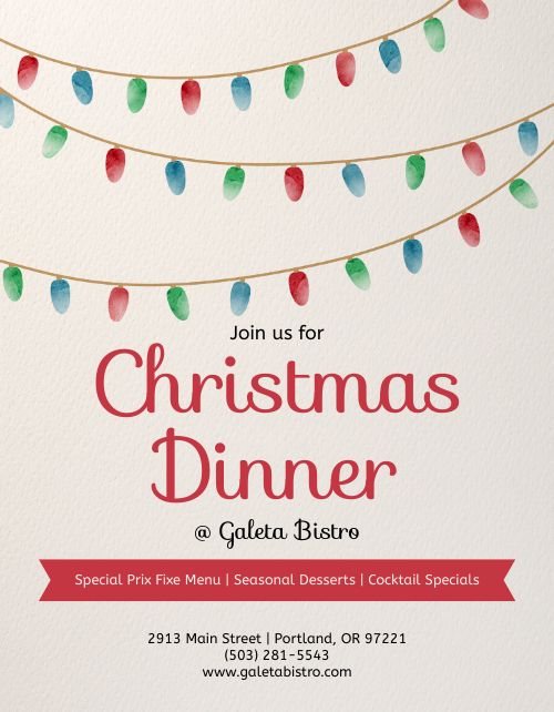 Christmas Special Meal Flyer