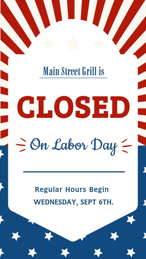 Labor Day Closed Instagram Story
