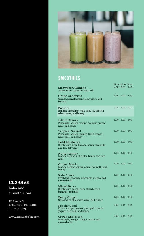Tea Menu Templates - MustHaveMenus  Bubble tea menu, Tea smoothies, Tea  house menu