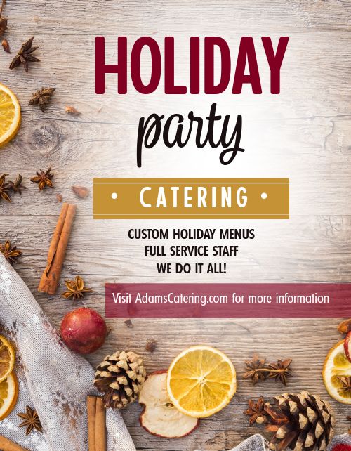 Holiday Party Catering Flyer