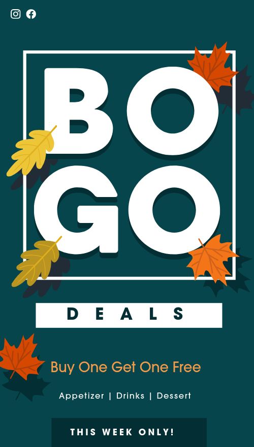 BOGO Fall Digital Poster