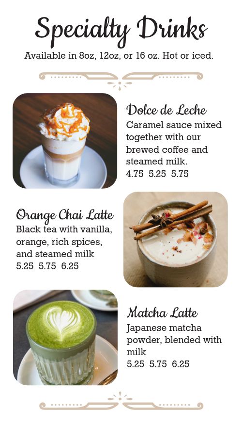 Easy Edit Coffee House Digital Menu