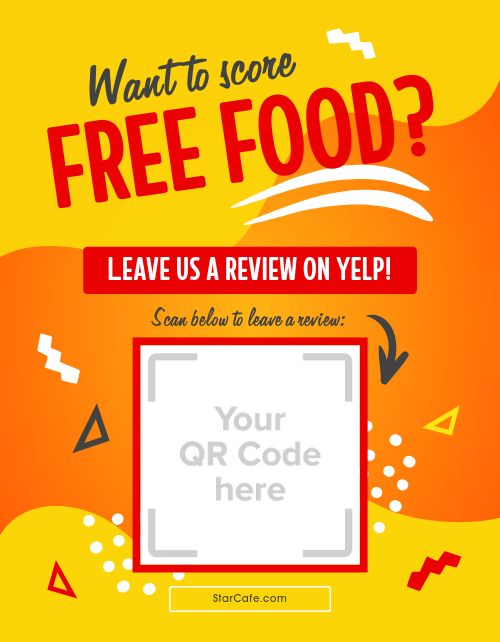 Free Food QR Flyer page 1 preview
