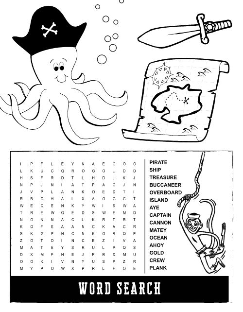 Pirates Kids Menu page 2 preview