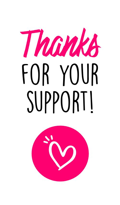 Thank You Support Sticker