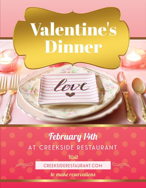 Valentine's Dinner Flyer