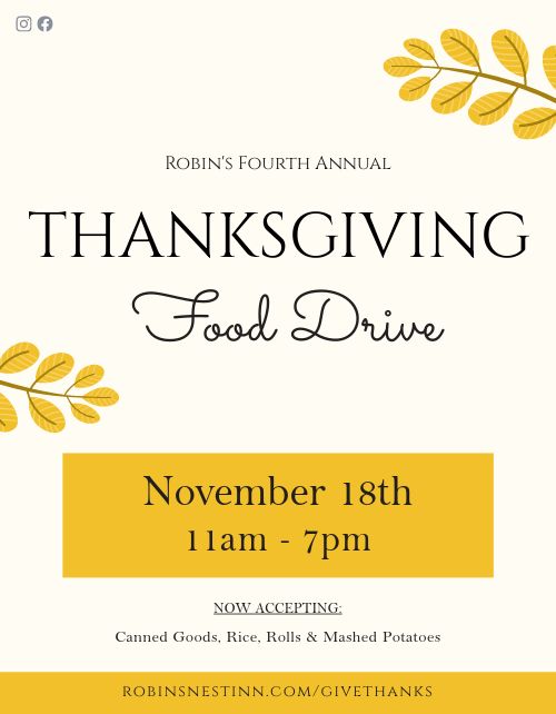 Simple Thanksgiving Food Drive Flyer