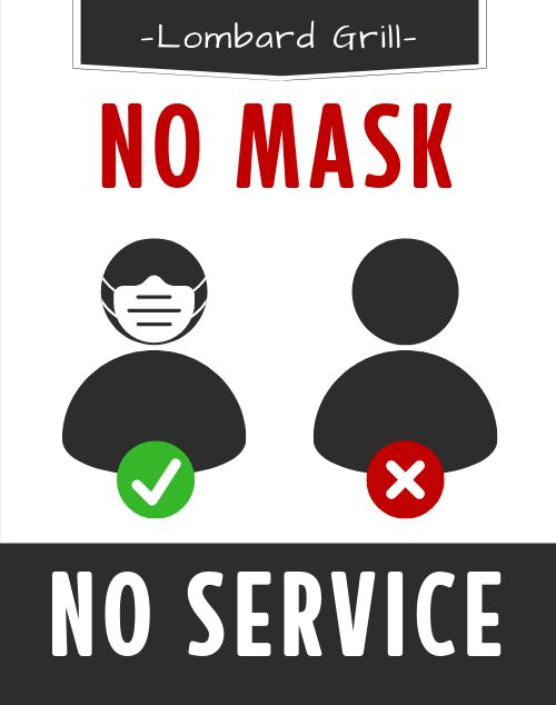 Restaurant Mask Signage