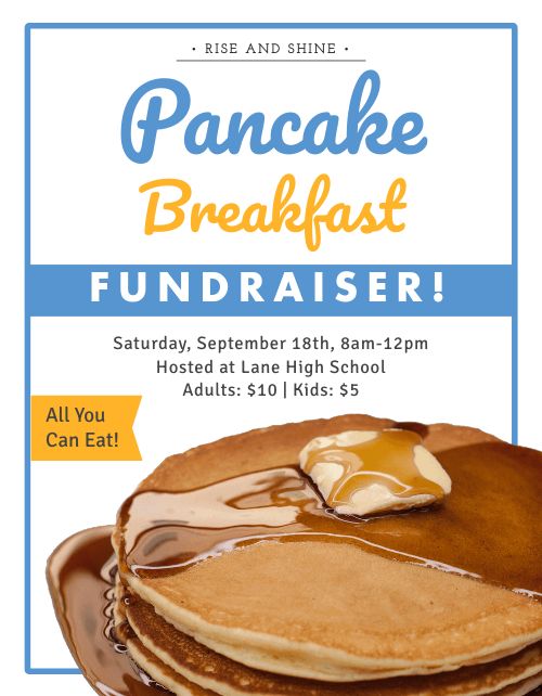 Breakfast Fundraiser Flyer