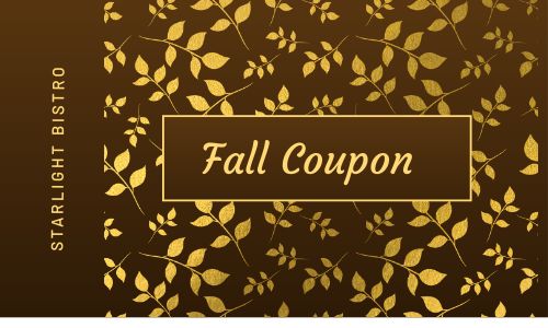 Gold Fall Coupon page 1 preview