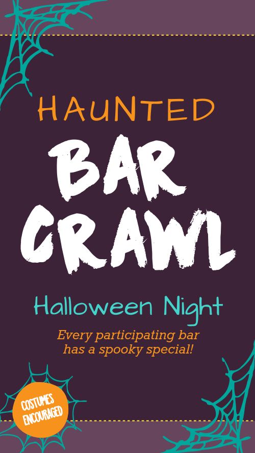 Haunted Bar Crawl Instagram Story