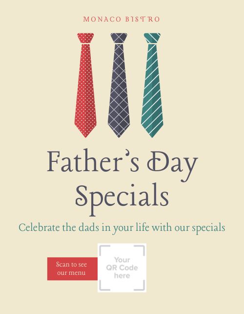 Fathers Day Specials Flyer Template by MustHaveMenus