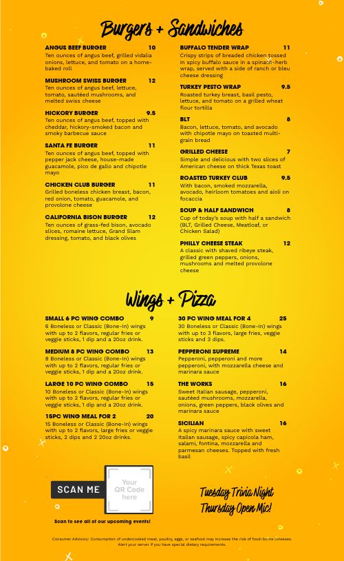 Sunburst Bar Menu Design Template by MustHaveMenus