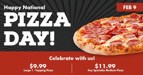 Pizza Day Celebration Facebook Post