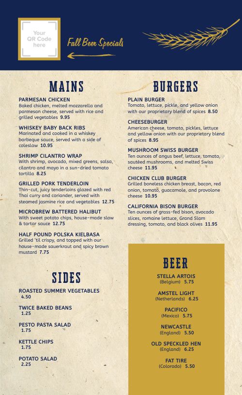 Wings and Beer Sports Bar Menu page 2 preview