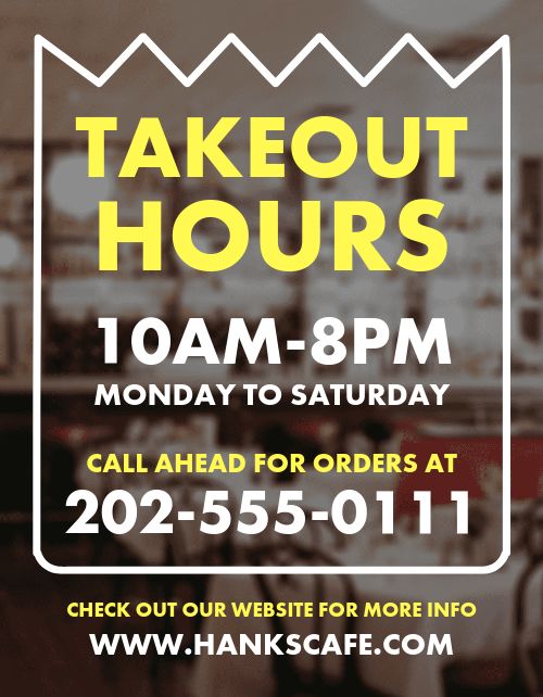 Carryout Schedule Flyer