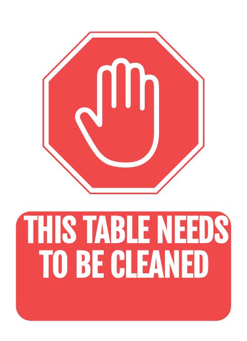Clean Dirty Tabletop Display
