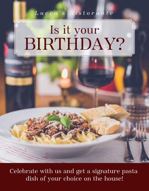 Birthday Promo Template by MustHaveMenus