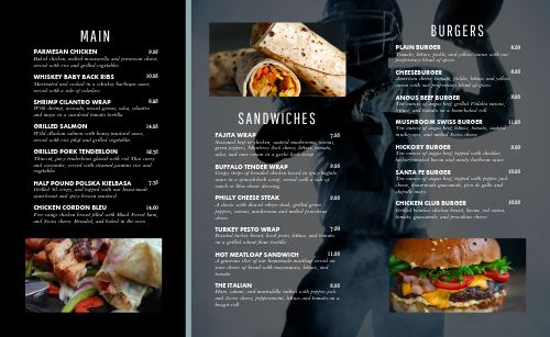 Football Takeout Menu Template by MustHaveMenus