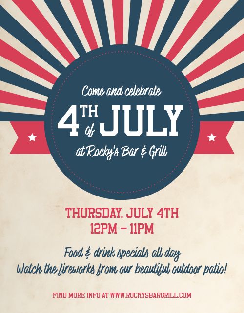 Fourth of July Specials Flyer